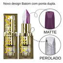 Batom Diamante 2 em 1 - Um só batom, dois acabamentos deslumbrantes