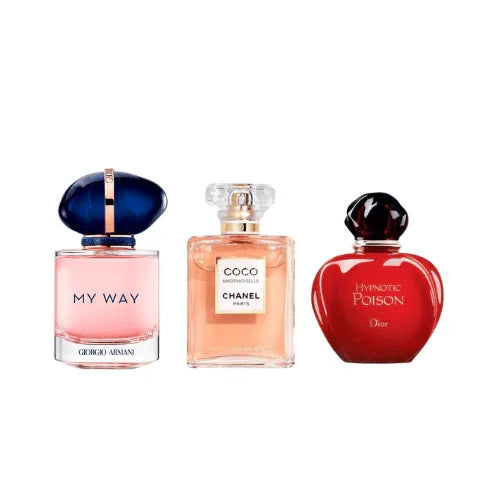 Combo 3 Miniaturas - My Way Giorgio Armani + Coco Mademoiselle + Hypnotic Poison Dior - Almah Importados