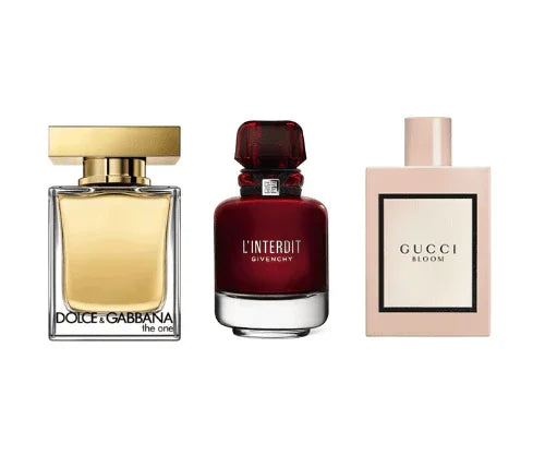 Combo 3 Miniaturas - The One By Dolce Gabbana + L'Interdit Rouge + Gucci Bloom - Almah Importados